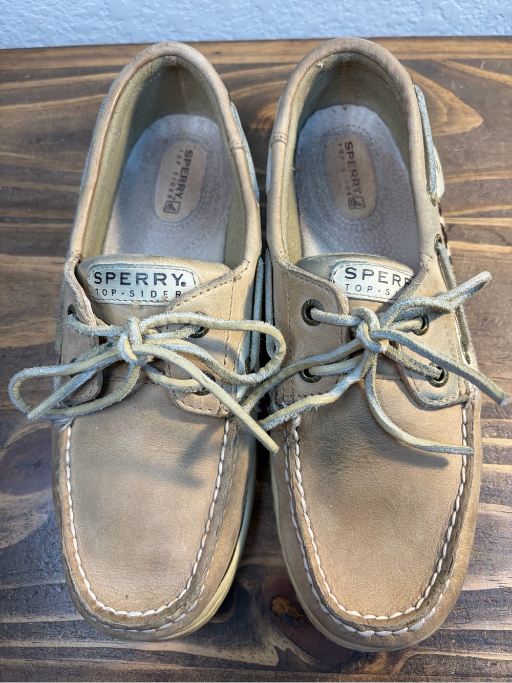 Sperry Top-Sider Women’s Sz 8M Tan Leather Leopard Print Boat Shoes 9173972 Used
